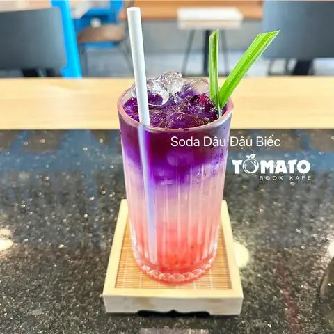 Hình ảnh Soda dâu hoa đậu biếc