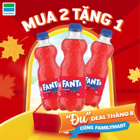 Hình ảnh Mua 2 Tặng 1 Fanta Dâu 390Ml