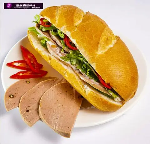 Hình ảnh Bánh mì kẹp chả bò