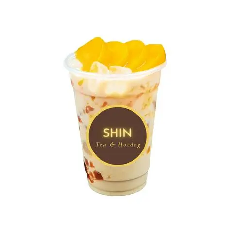 Hình ảnh Trà sữa đào full topping