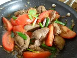 Hình ảnh Gan gà xào - Fried chicken liver