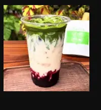 Hình ảnh Matcha latte việt quất