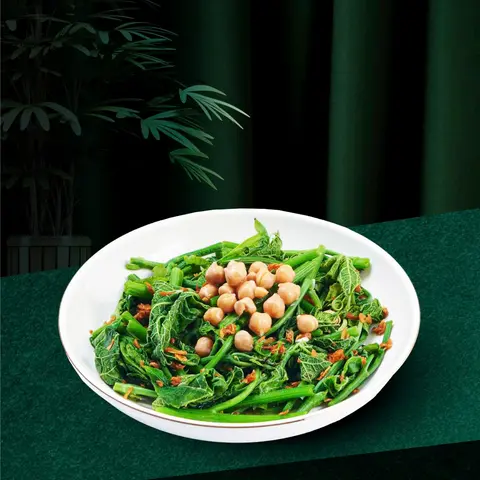 Hình ảnh Đọt su xào đậu gà