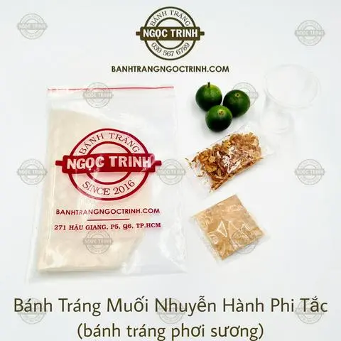 Hình ảnh Bánh tráng phơi sương Trộn Hành Phi Ngon 