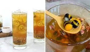 Hình ảnh Hồng trà tắc trân châu