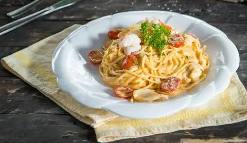 Hình ảnh Mì Ý sốt hải sản