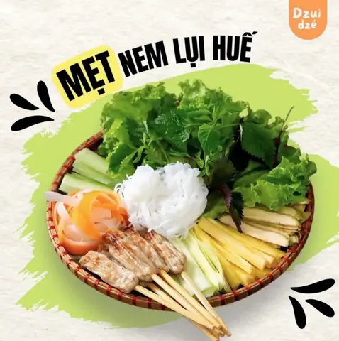 Hình ảnh Mẹt nem lụi Huế Dzẻ Dzẻ