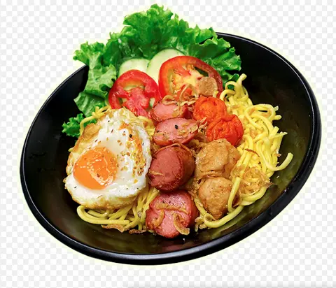 Hình ảnh Mì trộn ốp la - viên chiên