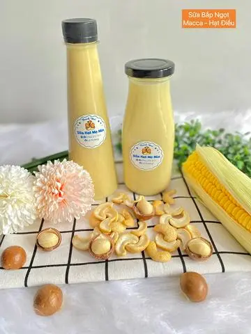 Hình ảnh Sữa bắp ngọt - điều - macca