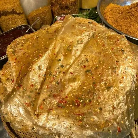 Hình ảnh Bánh tráng dẻo hành ớt