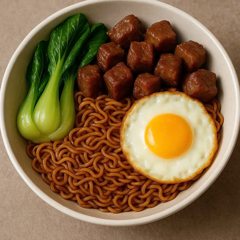 Hình ảnh Mì tươi trộn bò xào
