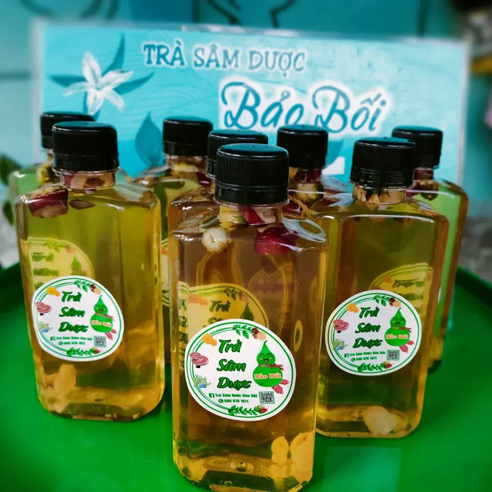 Hình ảnh Sâm bông cúc táo đỏ - táo đỏ với long nhãn