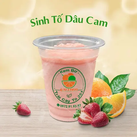 Hình ảnh Sinh Tố Dâu - Cam