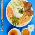 Hình ảnh Bánh mì bì thịt nướng Chay