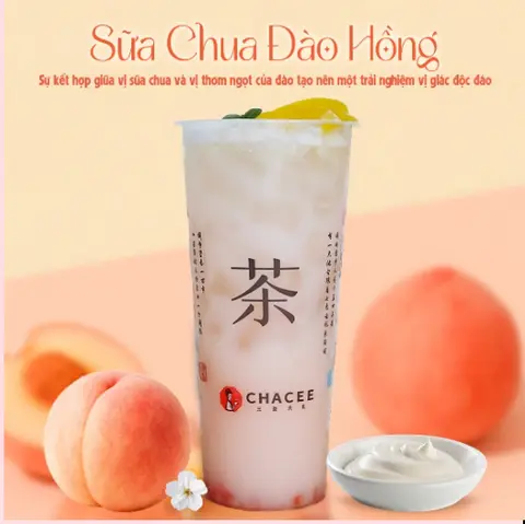 Hình ảnh Sữa chua đào hồng