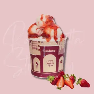 Hình ảnh Kem panna cotta dâu tây