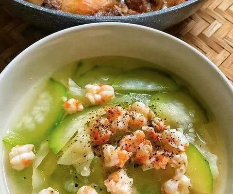 Hình ảnh Bí xanh nấu tôm thịt