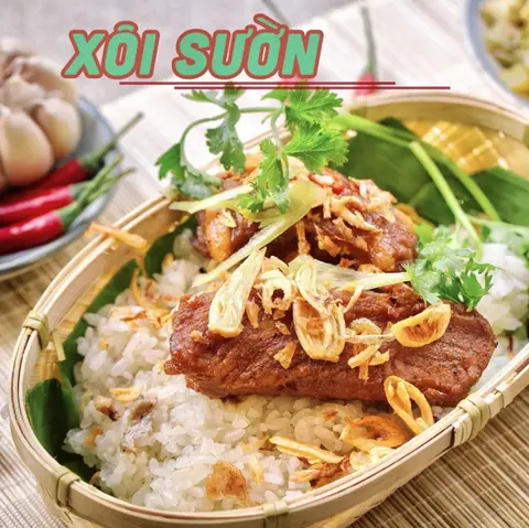 Hình ảnh Xôi sườn rim A Béo