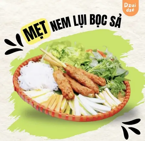 Hình ảnh Mẹt nem lụi bọc sả Dzẻ Dzẻ