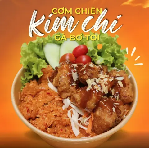 Hình ảnh Cơm chiên kimchi gà popcorn bơ tỏi