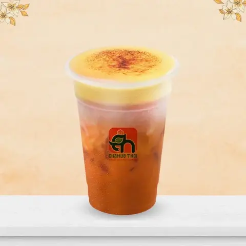 Hình ảnh Trà sữa Thái đỏ trứng nướng