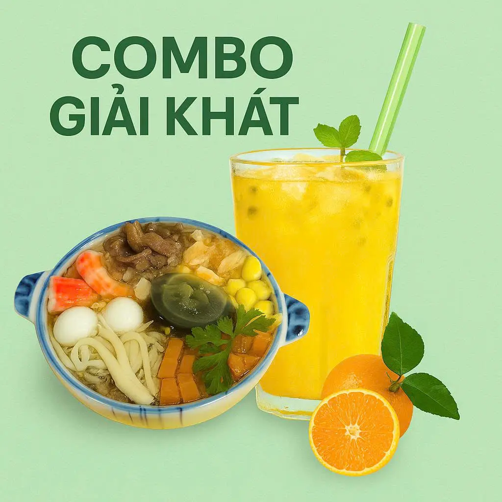 Hình ảnh Combo Giải Khát - Súp mix 5 & 1 nước cam hoặc chanh dây