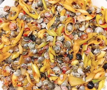 Hình ảnh Ốc ruốc xào sả ớt size 5  li - 500g