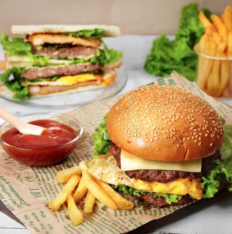 Hình ảnh Hamburger gà 2 tầng