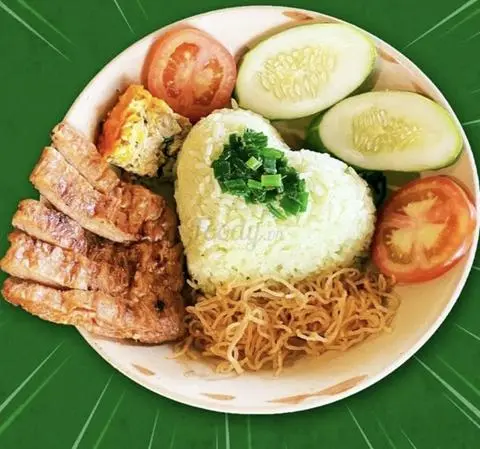 Hình ảnh Cơm tấm sườn bì chả chay
