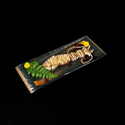 Hình ảnh Mực nướng sốt teri - grilled squid with glazed teriyaki sauce - ya26
