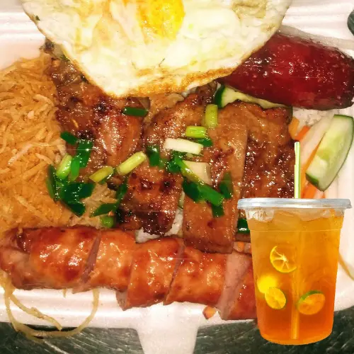 Hình ảnh Cơm sườn - bì - chả - ly 7 up