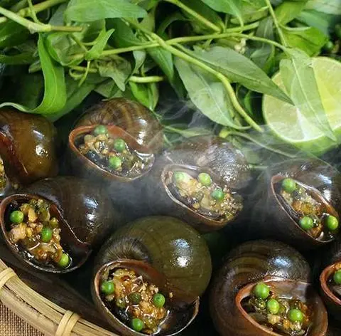 Hình ảnh Ốc bươu nướng tiêu xanh