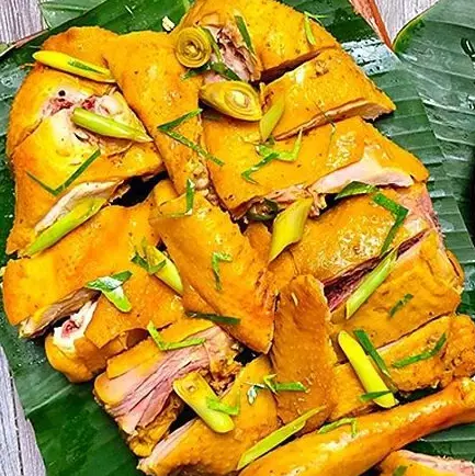 Hình ảnh Gà ri ủ muối nguyên con không chặt - bỏ đầu bỏ chân