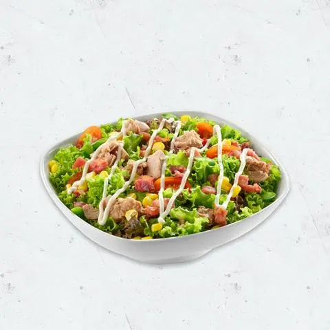 Hình ảnh Xà lách trộn cá ngừ và thịt xông khói