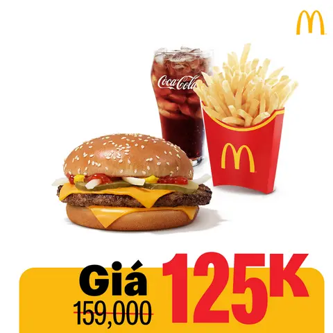 Hình ảnh Phần ăn burger bò hoàng gia phô mai