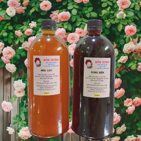 Hình ảnh Combo 2 Chai Sâm 1L Mía lau - Rong biển