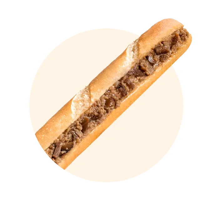 Hình ảnh Bánh Mì Que Bò Nấm Xốt Bơ